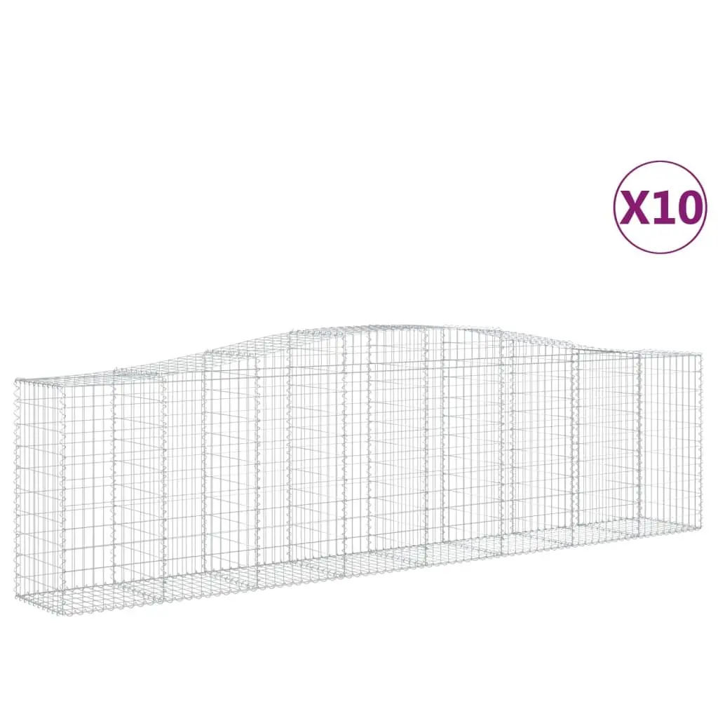 Arched Gabion Baskets Garden Barrier 400x50x100120 cm 10 Piece