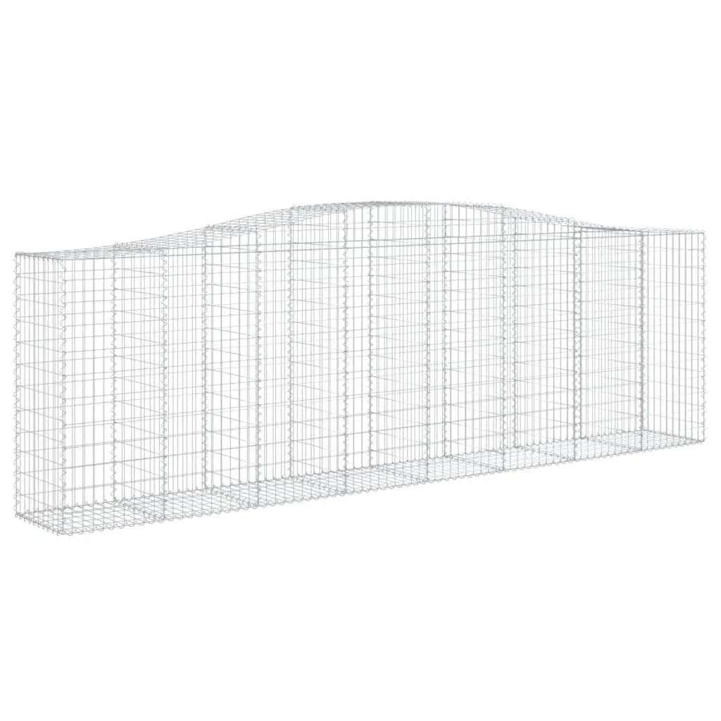 Arched Gabion Baskets Garden Barrier Outdoor 400 x 50 x 120140 cm 2 Piece