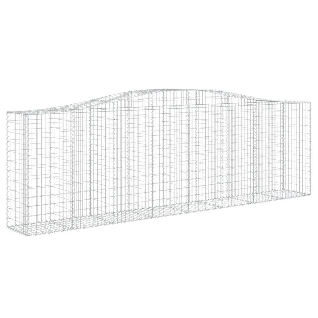 Arched Gabion Baskets 3 pcs Garden Barrier Retaining Wall Decorative Outdoor