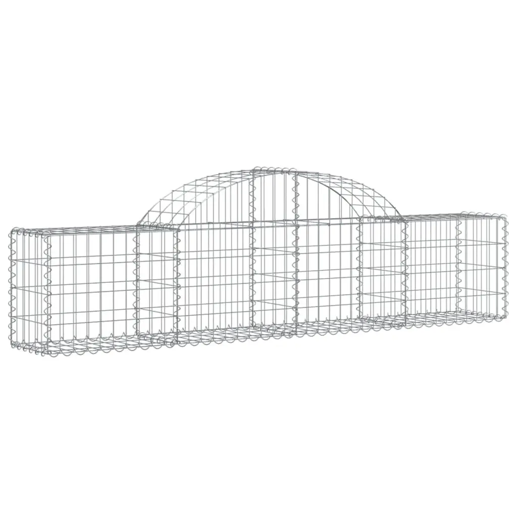 Arched Gabion Baskets 2pcs Garden Retaining Wall Decorative Barrier