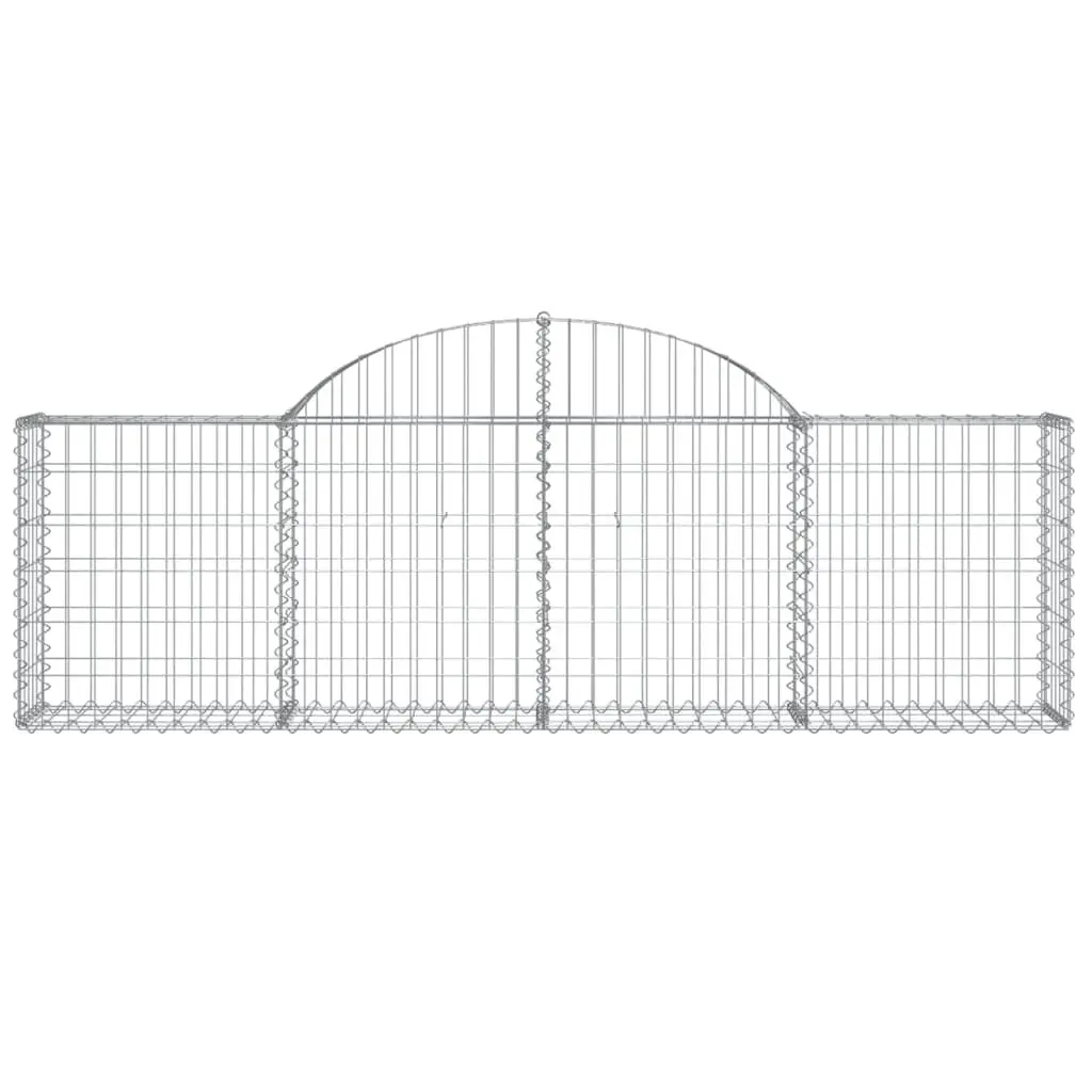 Arched Gabion Baskets 2 pcs Garden Barrier Retaining Wall Decorative Outdoor