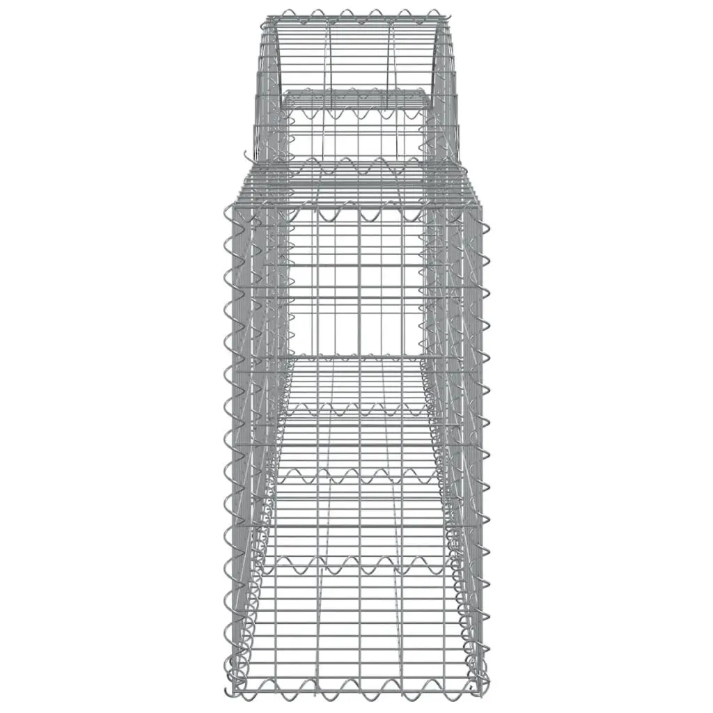 Arched Gabion Baskets 2 pcs Garden Barrier Retaining Wall Decorative Outdoor