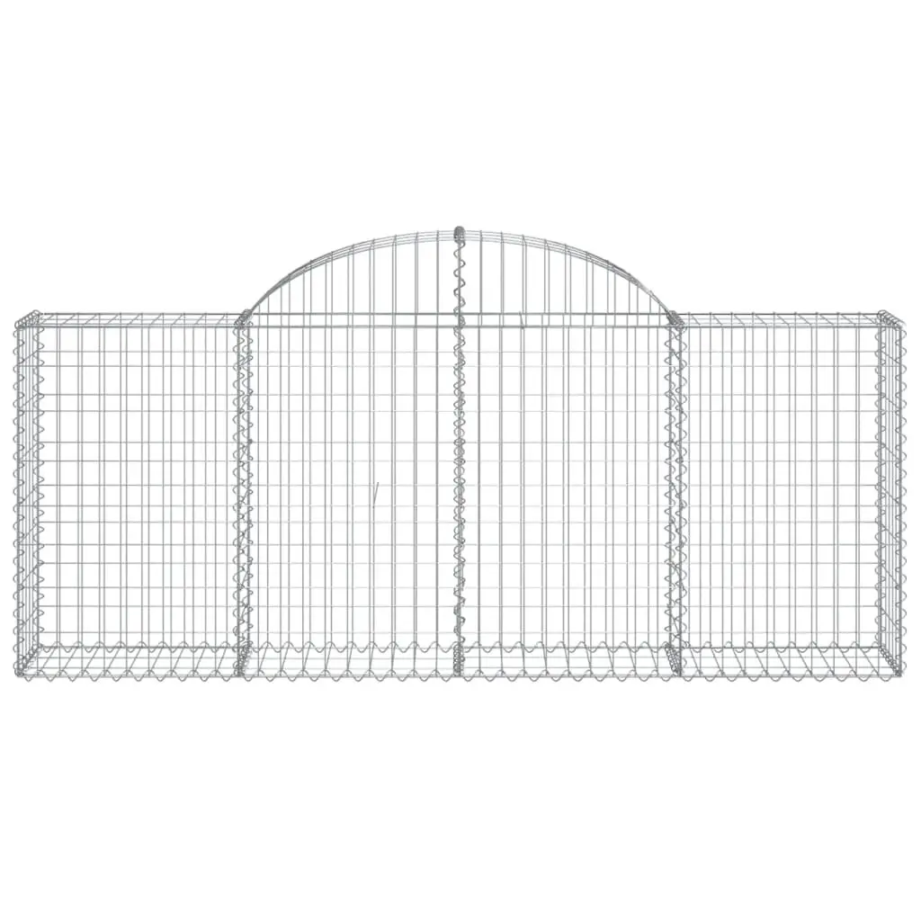 Arched Gabion Baskets 3 pcs Garden Barrier Retaining Wall Decorative Outdoor