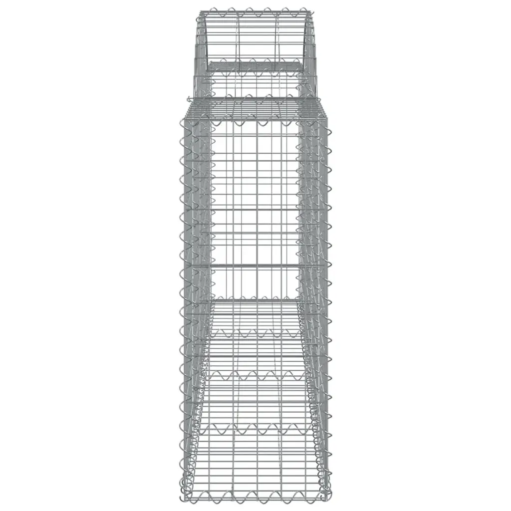 Arched Gabion Baskets Garden Barrier Retaining Wall 200x30x80/100 cm 6 Piece