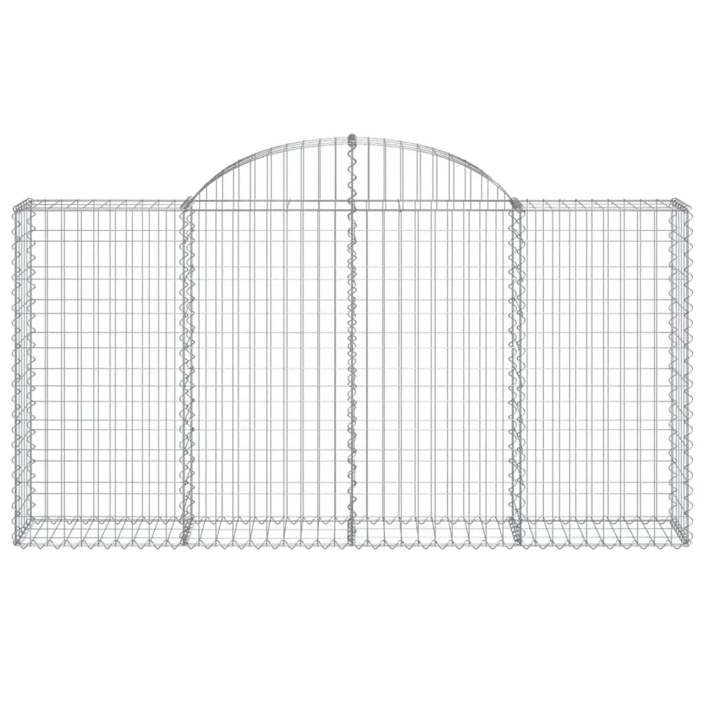 Arched Gabion Baskets 4 pcs Garden Barrier Retaining Wall Outdoor Decoration