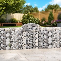 5 pcs Arched Gabion Baskets with Galvanised Iron Wire