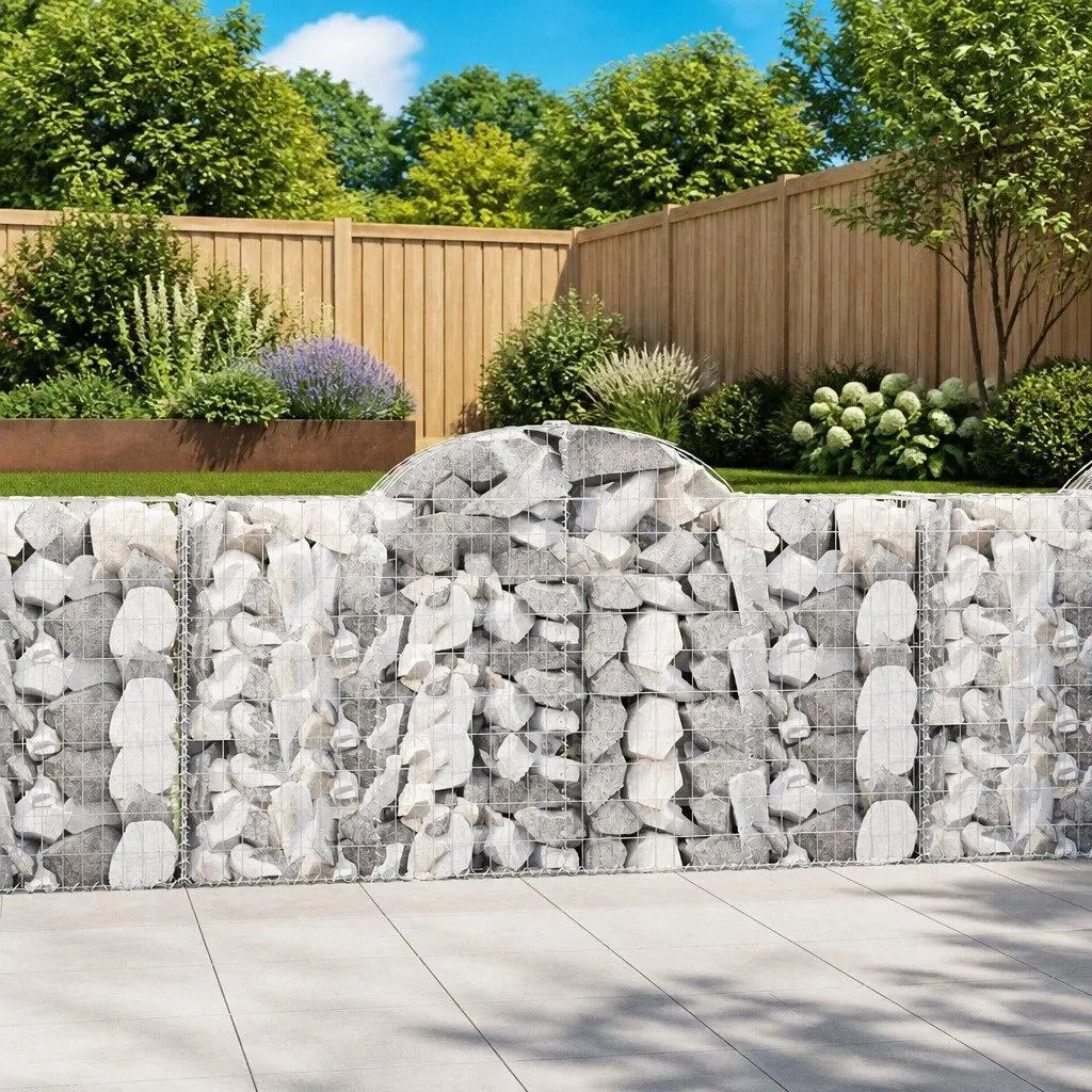 6 Arched Gabion Baskets for Gardens