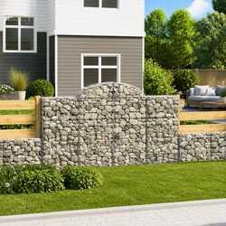 Arched Gabion Baskets 2 Pack - 200 x 30 x 120/140 cm