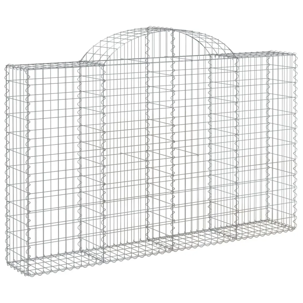 Arched Gabion Baskets 3 pcs Garden Barrier Decorative Retaining Wall Outdoor