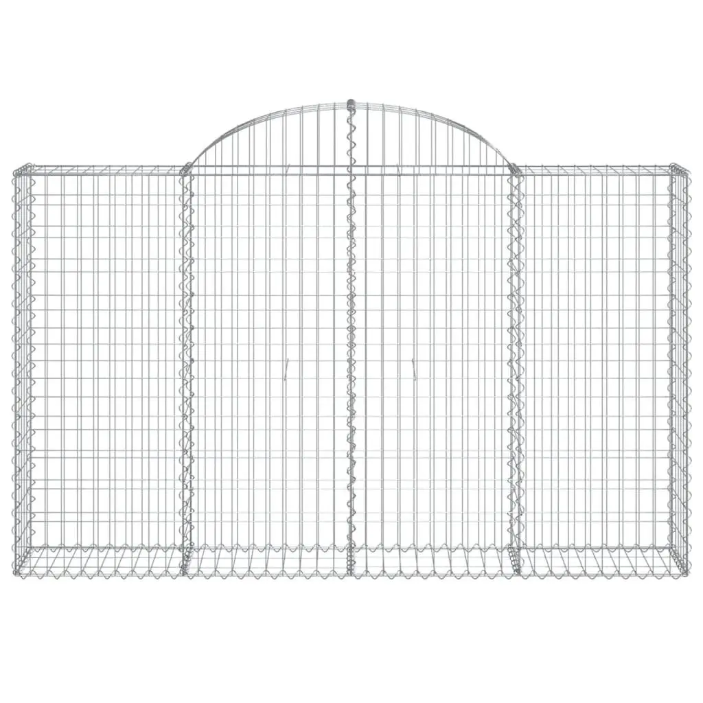 Arched Gabion Baskets 3 pcs Garden Barrier Decorative Retaining Wall Outdoor