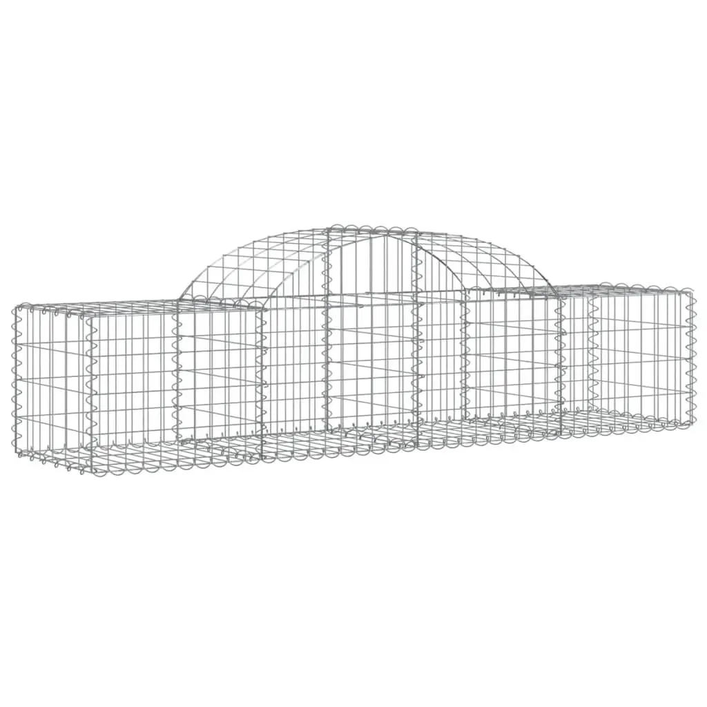 Gabion Baskets Garden Barrier 2 pcs Outdoor Decorative Retaining Wall