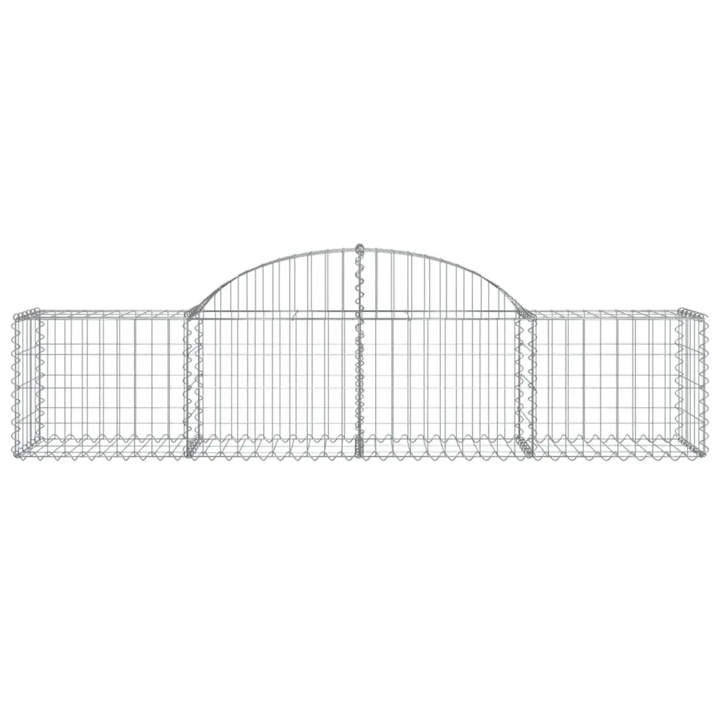 Arched Gabion Baskets 3 pcs Galvanised Wire Garden Barrier Retaining Wall Decor