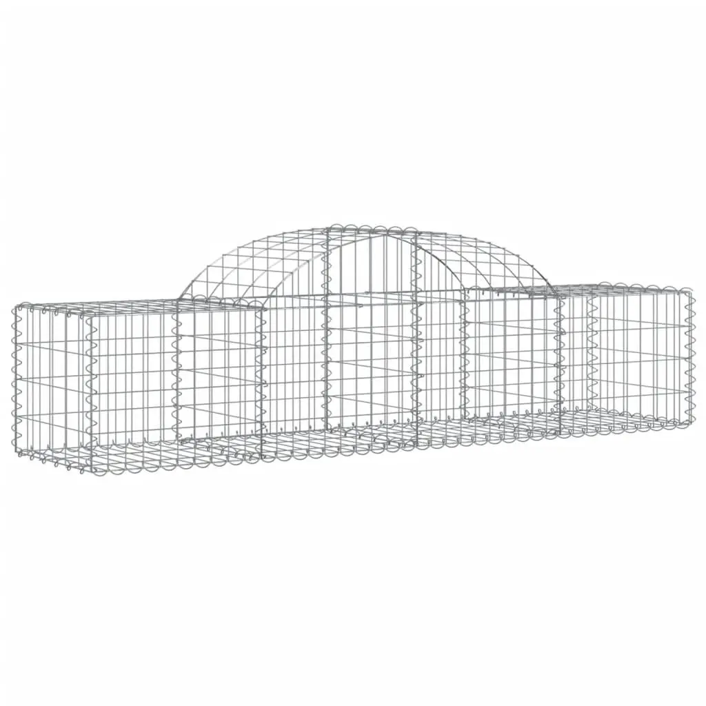 Arched Gabion Baskets Garden Barrier Retaining Wall Outdoor Decorative 4 Piece