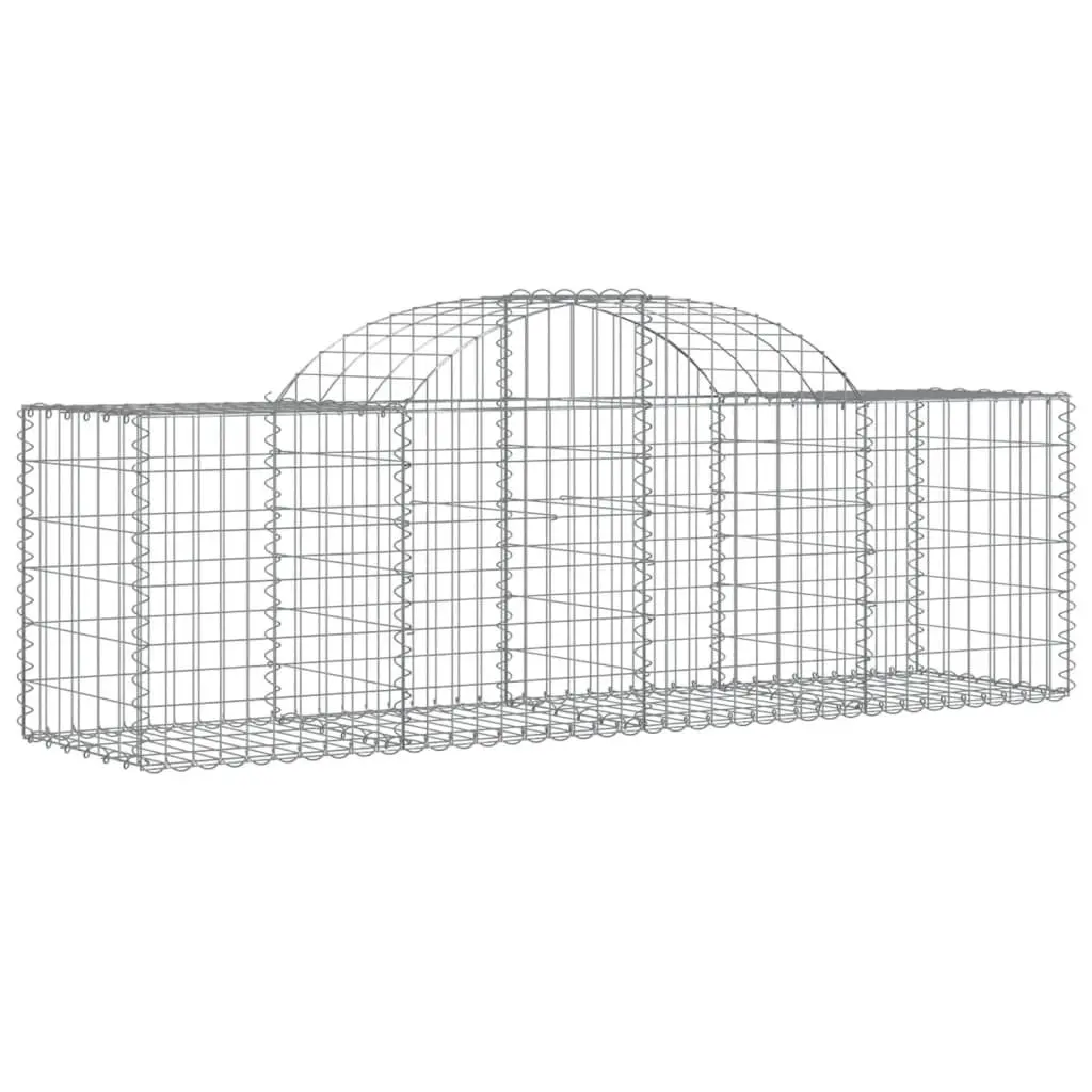 Arched Gabion Baskets 2 pcs Garden Barrier Retaining Wall Decorative Outdoor