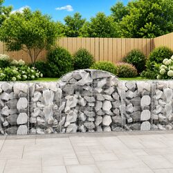 Set of 4 Arched Gabion Baskets - Dimensions and Specs