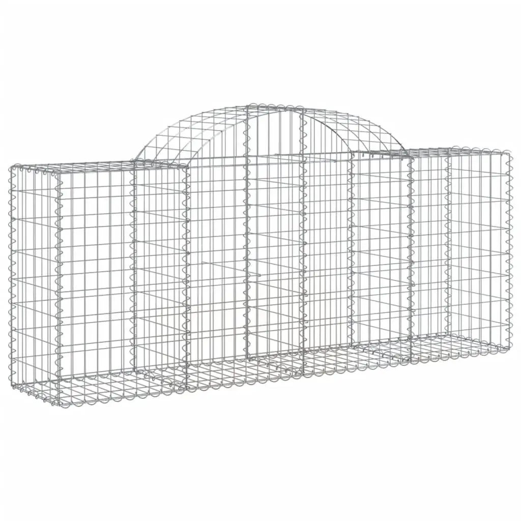Arched Gabion Baskets Garden Barrier Set 4 Piece Outdoor Decorative Retaining Wall
