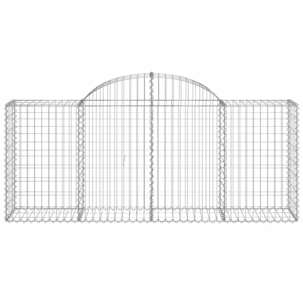 Arched Gabion Baskets Garden Barrier Set 4 Piece Outdoor Decorative Retaining Wall