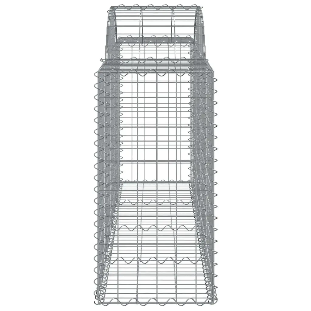 Arched Gabion Baskets Garden Barrier Set 4 Piece Outdoor Decorative Retaining Wall
