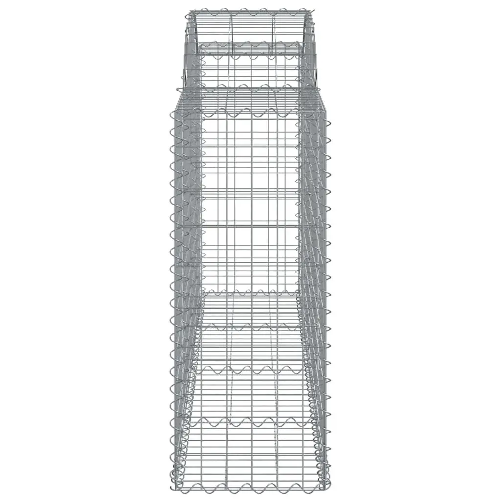 Arched Gabion Baskets Garden Barrier 200 x 50 x 100/120 cm 2 Piece Outdoor Decorative Retaining Wall