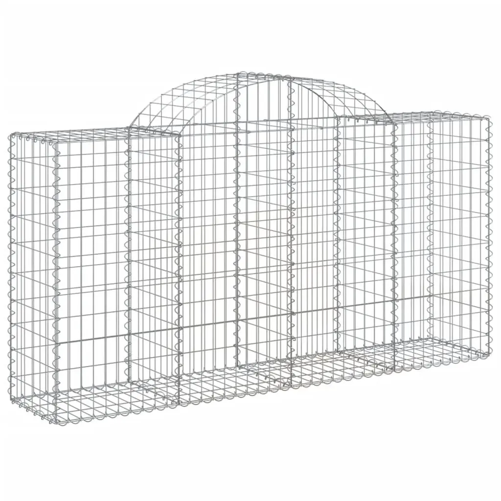Arched Gabion Baskets 3pcs Garden Decorative Retaining Wall Barrier Outdoor