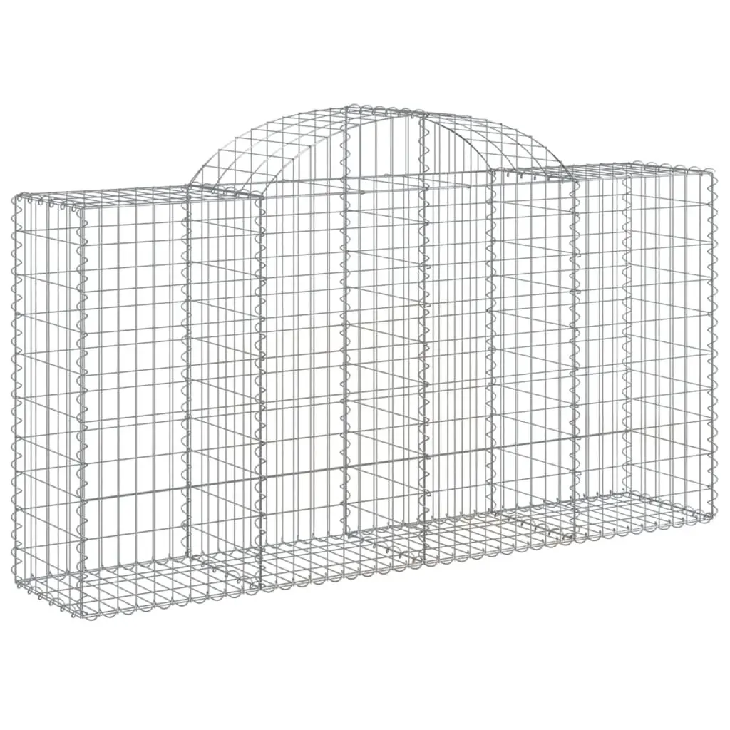 Arched Gabion Baskets Garden Retaining Wall Outdoor 200x50x100120 cm 6 Piece