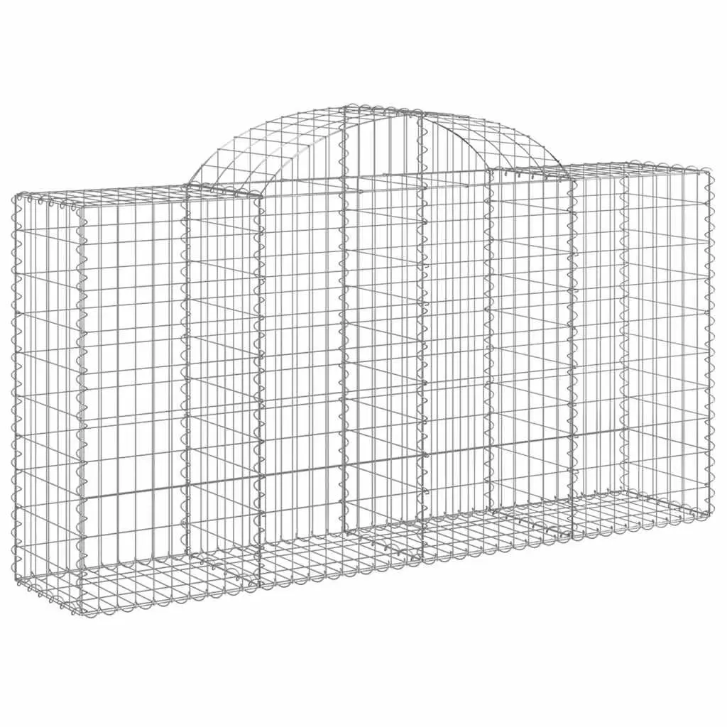 Arched Gabion Baskets Garden Retaining Wall Decorative Barrier Outdoor 8 Piece