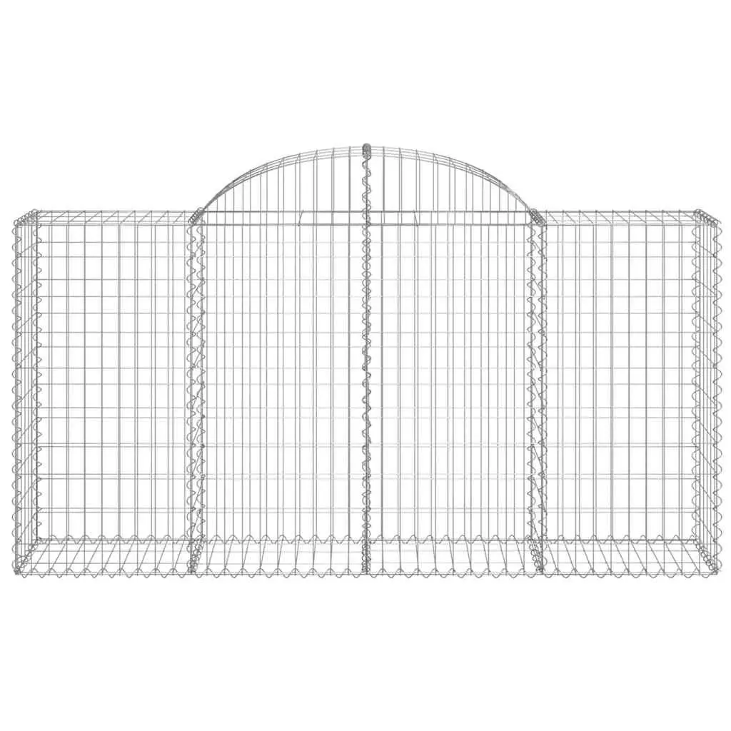 Arched Gabion Baskets Garden Retaining Wall Decorative Barrier Outdoor 8 Piece
