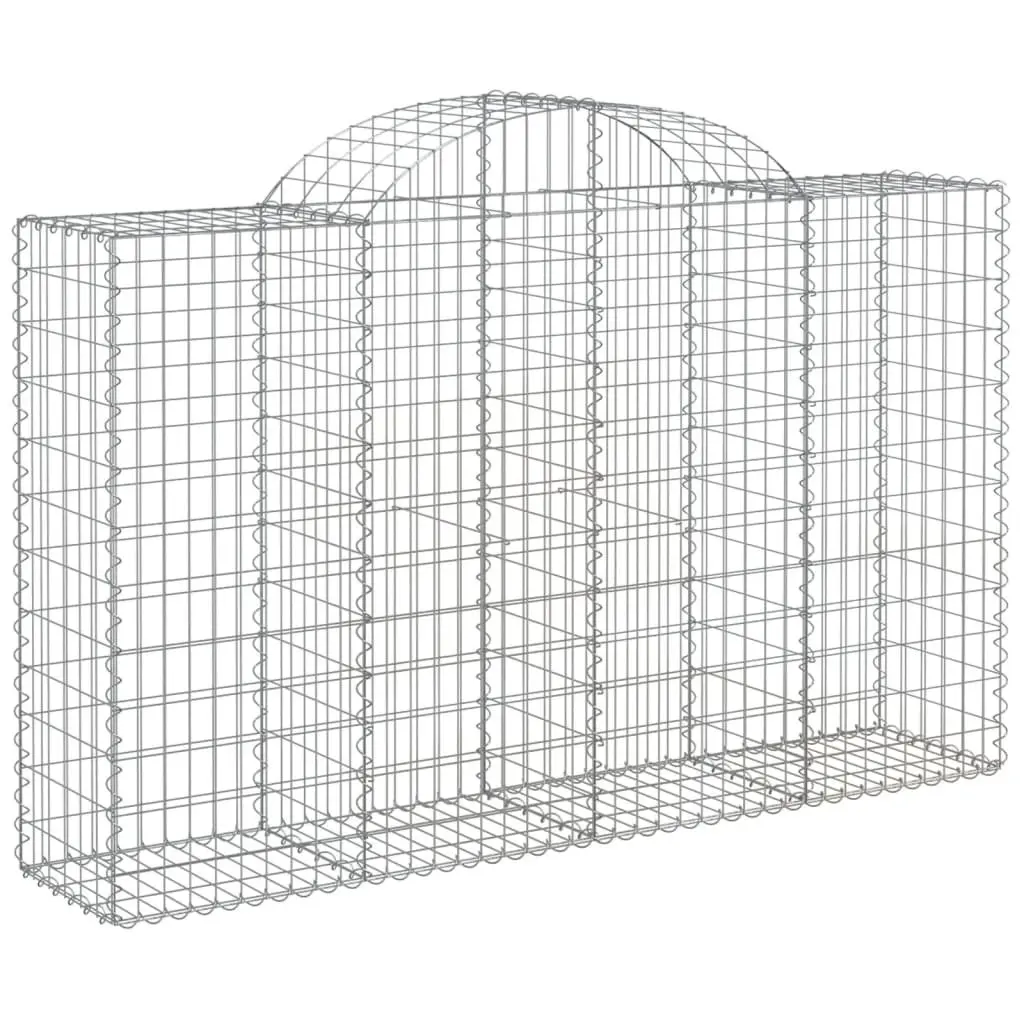Arched Gabion Baskets Garden Barrier Outdoor 200 x 50 x 120/140 cm 4 Piece