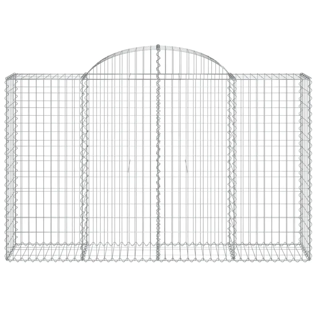Arched Gabion Baskets Garden Barrier Outdoor 200 x 50 x 120/140 cm 4 Piece