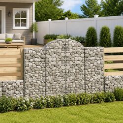 Gabion Baskets Set: Dimensions 200x50x140-160 cm