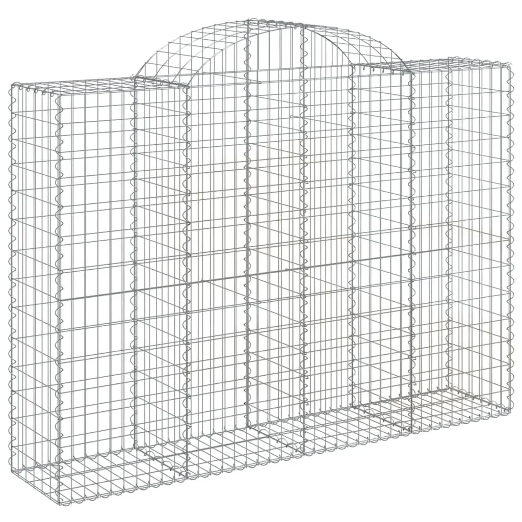 Arched Gabion Baskets 4 pcs Garden Decorative Retaining Wall Outdoor Barrier