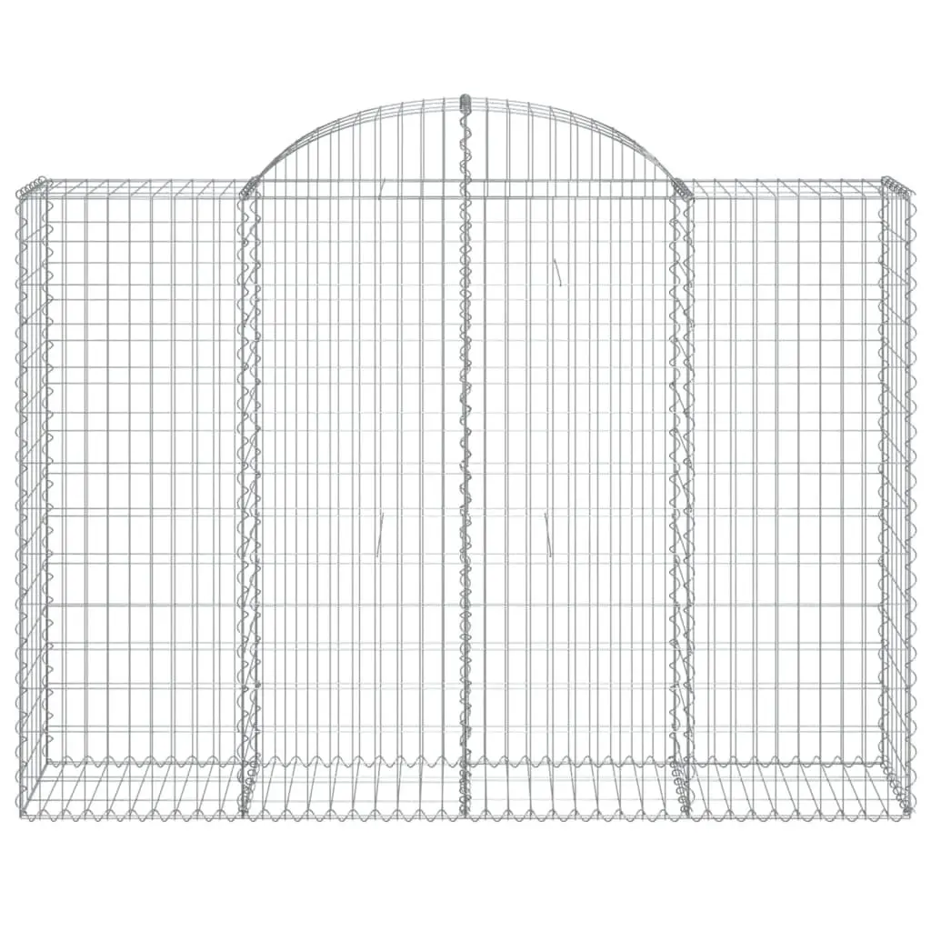 Arched Gabion Baskets 4 pcs Garden Decorative Retaining Wall Outdoor Barrier