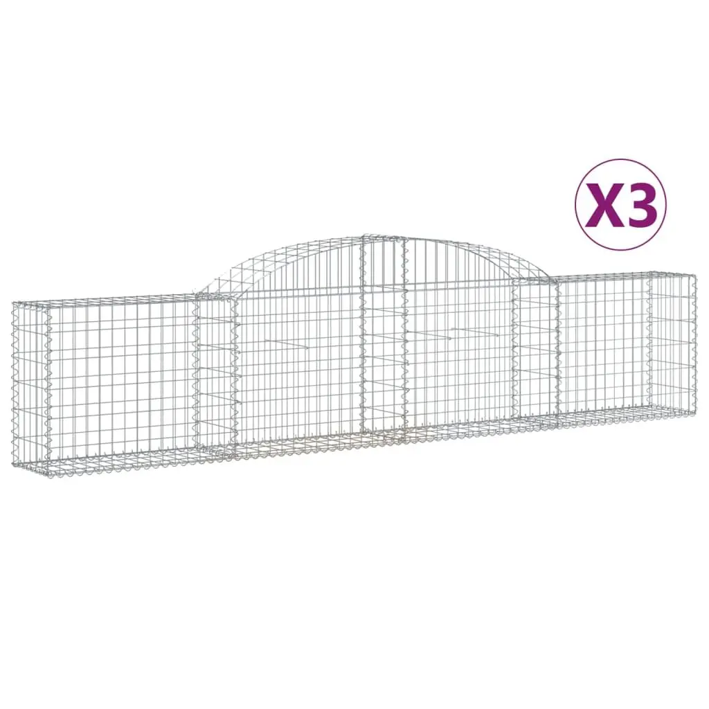 3-Piece Arched Gabion Basket Set