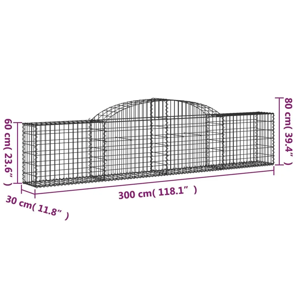 3-Piece Arched Gabion Basket Set