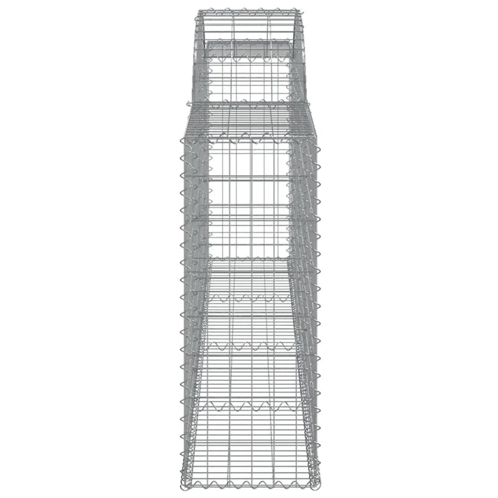 Arched Gabion Baskets 4 pcs 300x30x80/100 cm Garden Retaining Wall Barrier