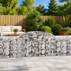 Specifications of 6 Arched Gabion Baskets 300x30x80/100 cm