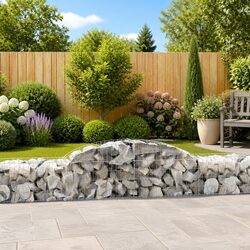 Arched Gabion Baskets - 300 x 50 x 40/60 cm Set of 2