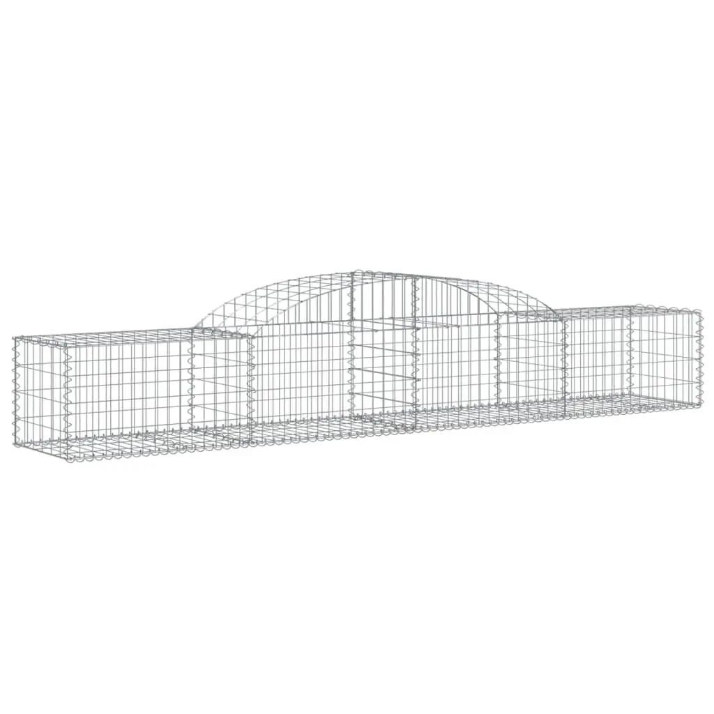 Arched Gabion Baskets Set 3 Piece Outdoor Garden Barrier Retaining Wall Decorative