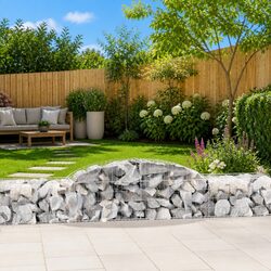 Arched Gabion Baskets 4 pcs 300x50x40/60 cm Garden Retaining Wall Barrier
