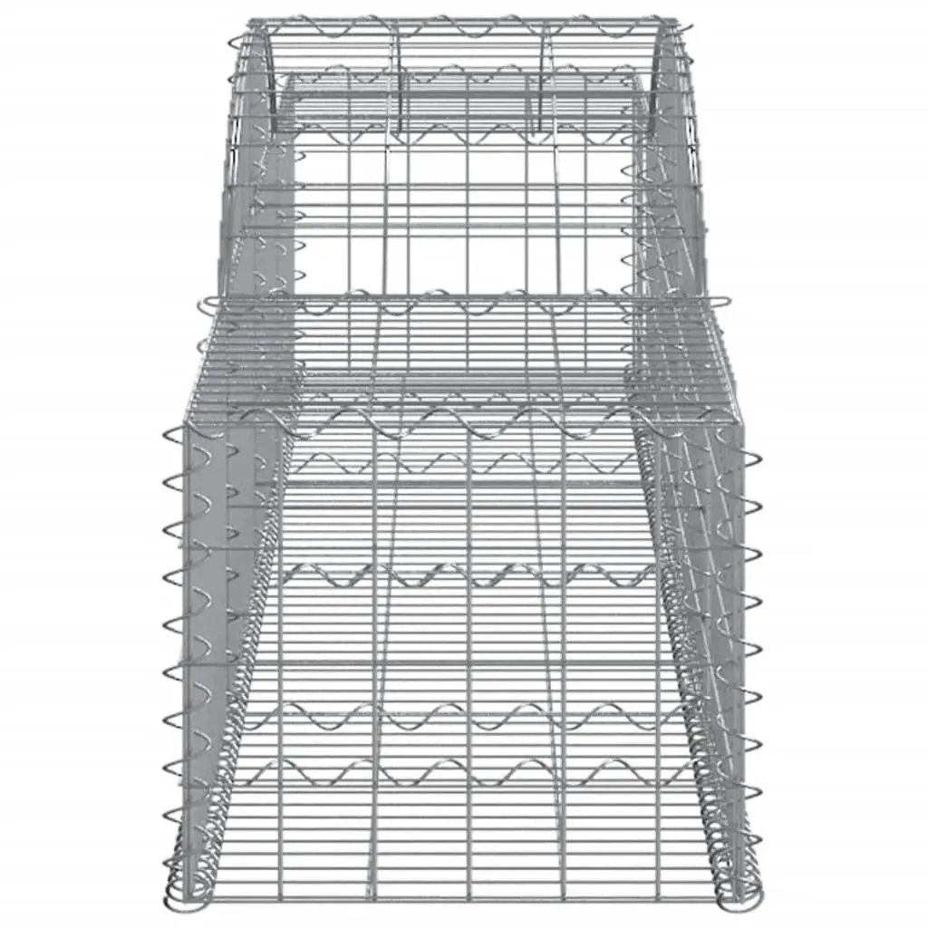 Arched Gabion Baskets 4 pcs 300x50x40/60 cm Garden Retaining Wall Barrier