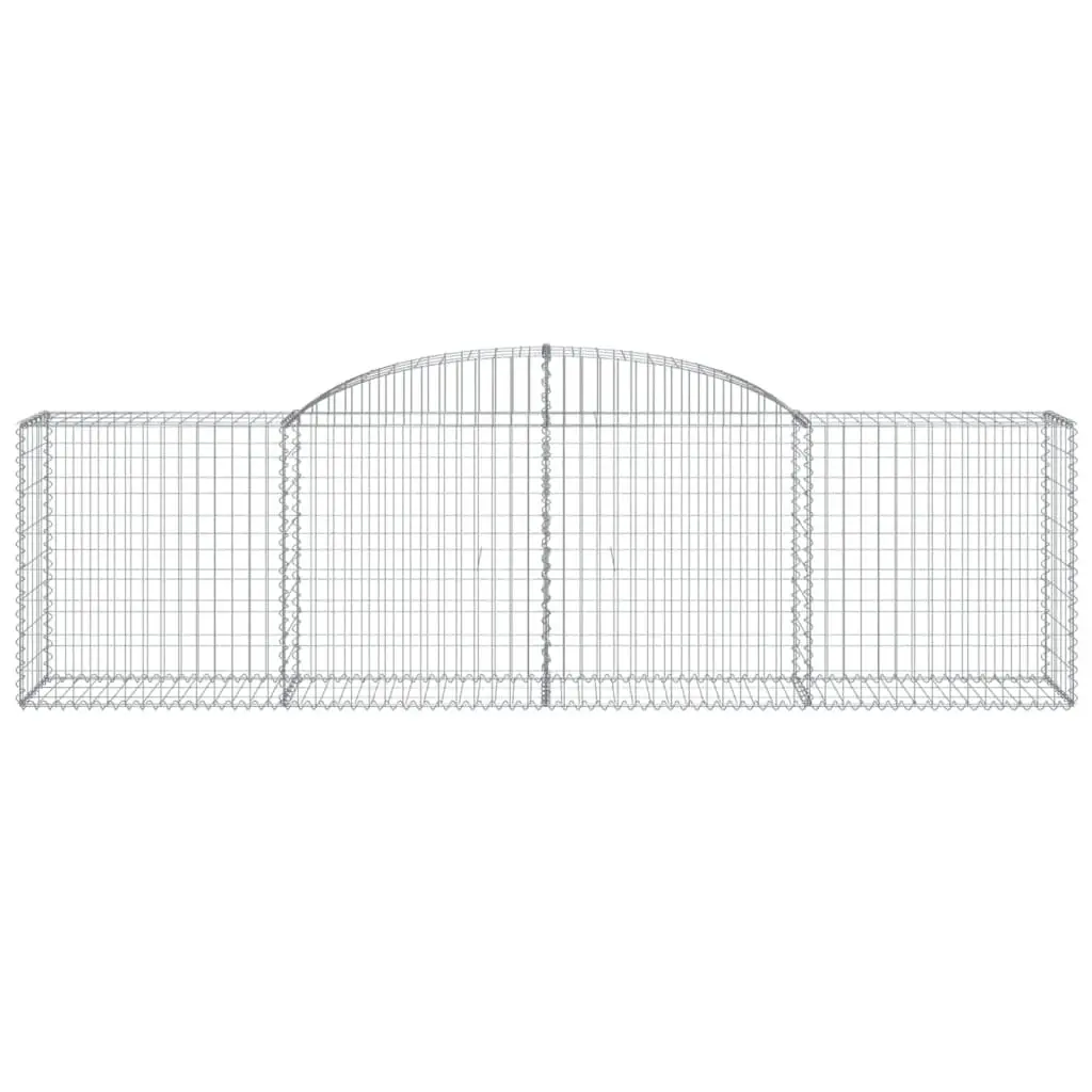 Arched Gabion Baskets 2pcs 300x50x80/100cm Garden Barrier Decorative Retaining