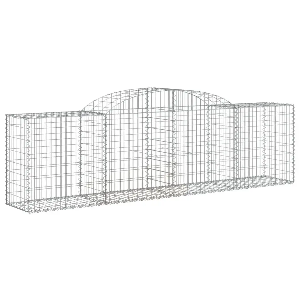 Arched Gabion Baskets 3pcs Garden Decorative Retaining Wall Barrier Outdoor
