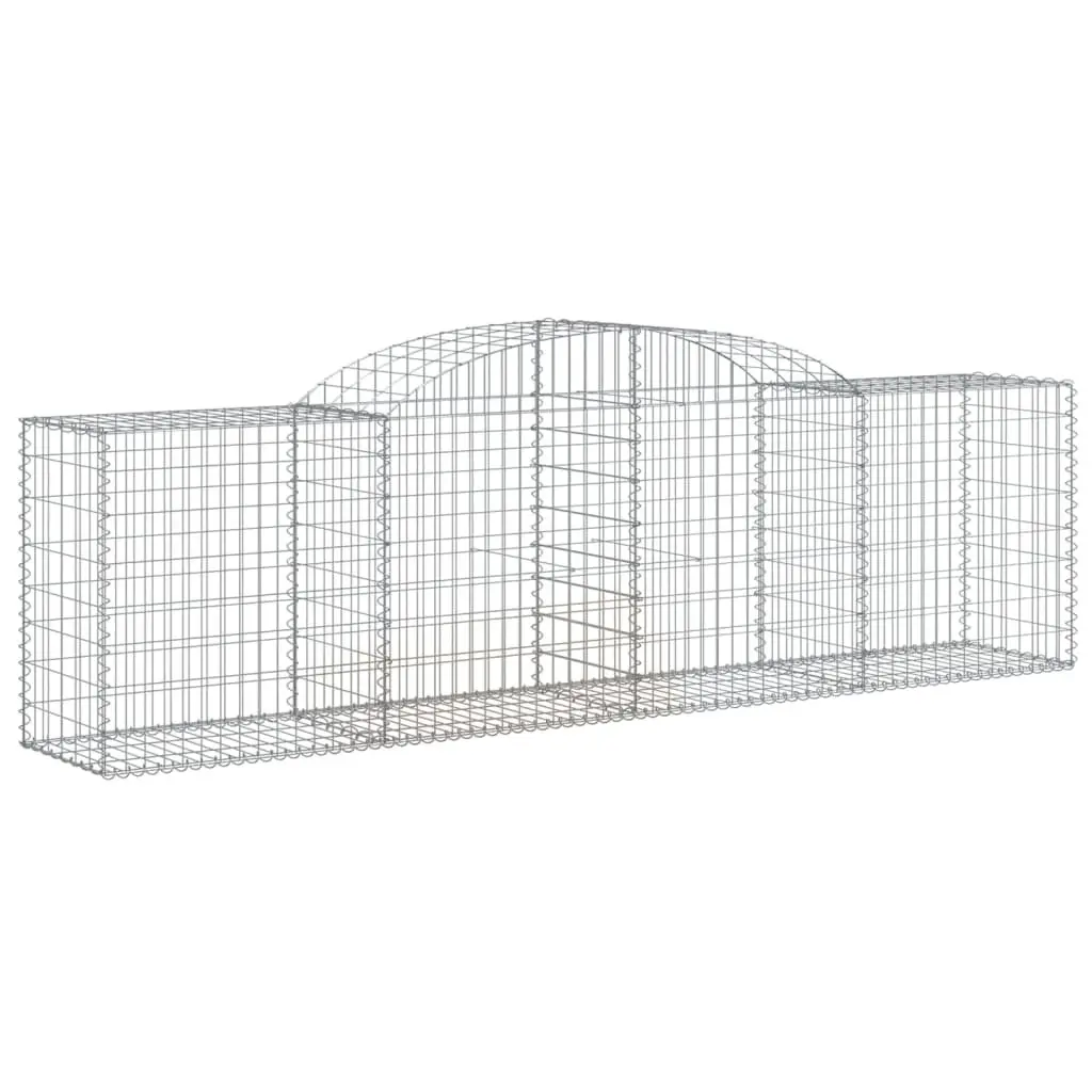 Arched Gabion Baskets 4 pcs Garden Barrier Retaining Wall Outdoor Decoration