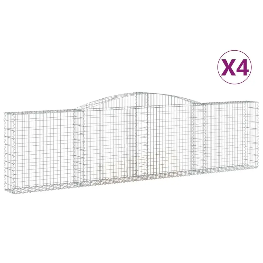 Arched Gabion Baskets Garden Retaining Wall Barrier 400x30x100120 cm