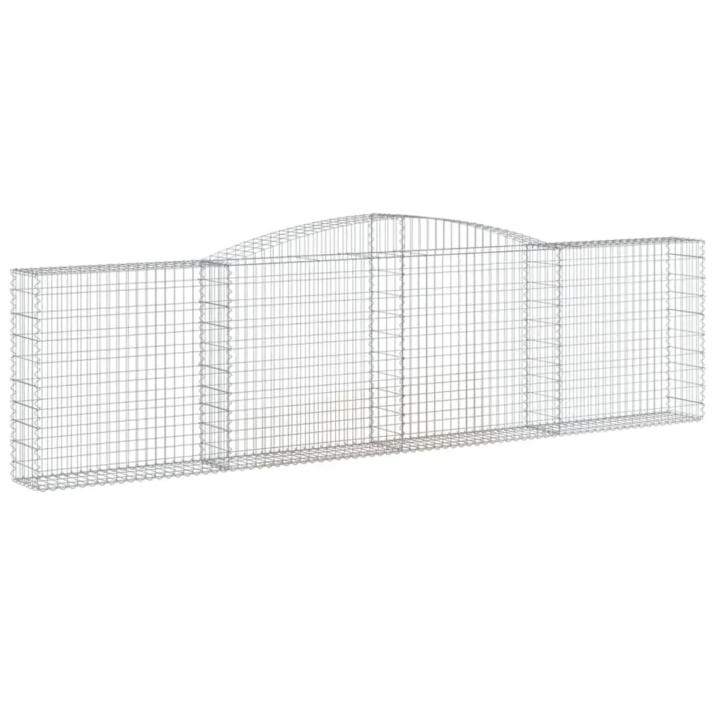 Arched Gabion Baskets Set 7 pcs Garden Retaining Wall Decorative Outdoor Barrier