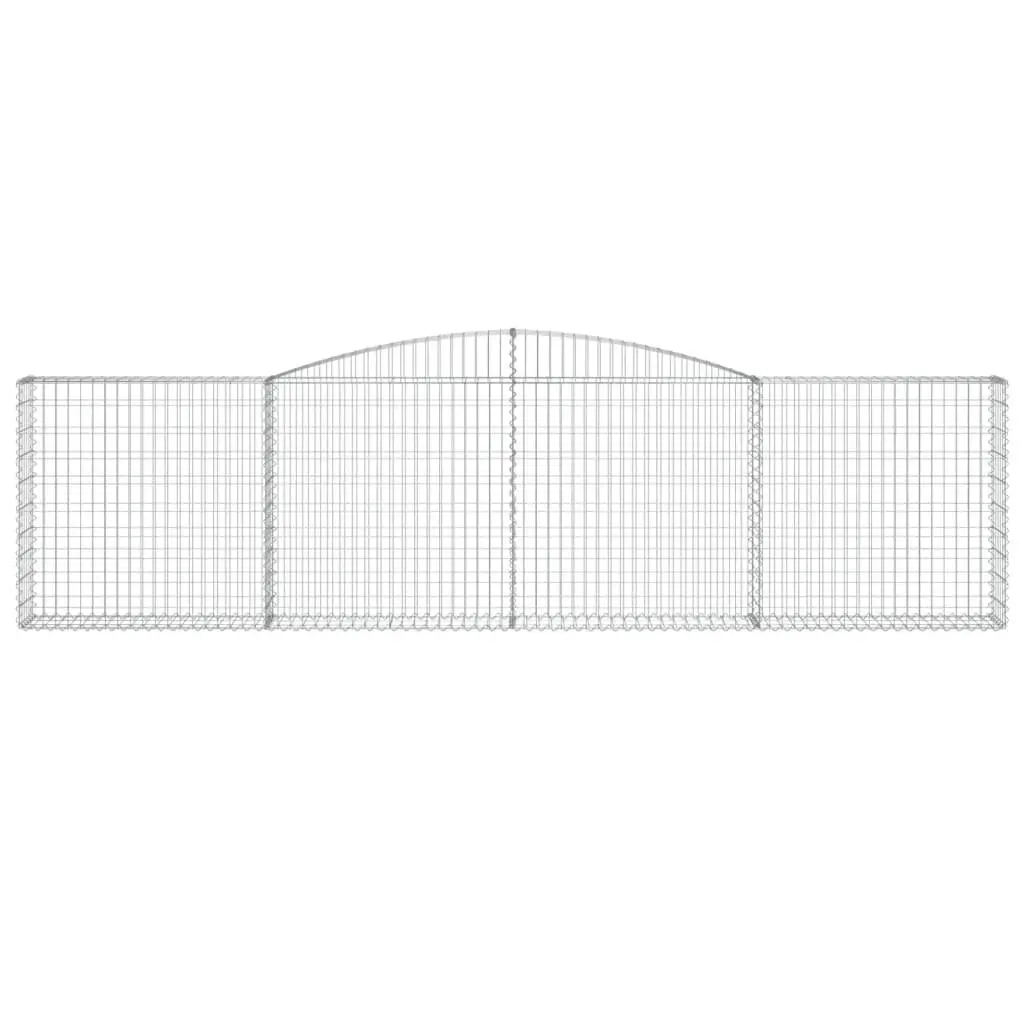 Arched Gabion Baskets Set 7 pcs Garden Retaining Wall Decorative Outdoor Barrier