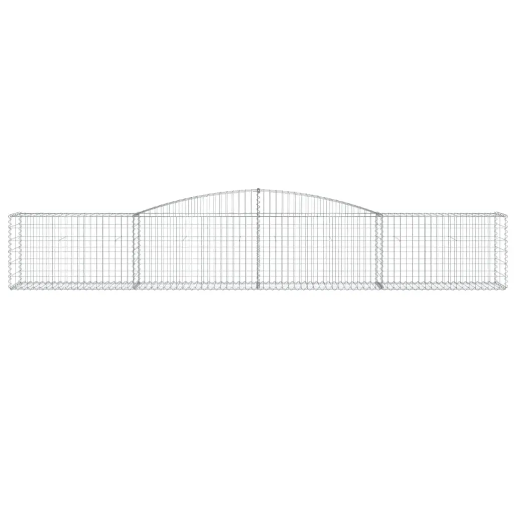 Arched Gabion Baskets 3 pcs Garden Barrier Retaining Wall Outdoor Decorative