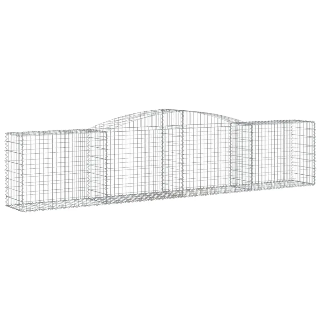 Arched Gabion Baskets 4 pcs Garden Barrier Retaining Wall Decorative Outdoor