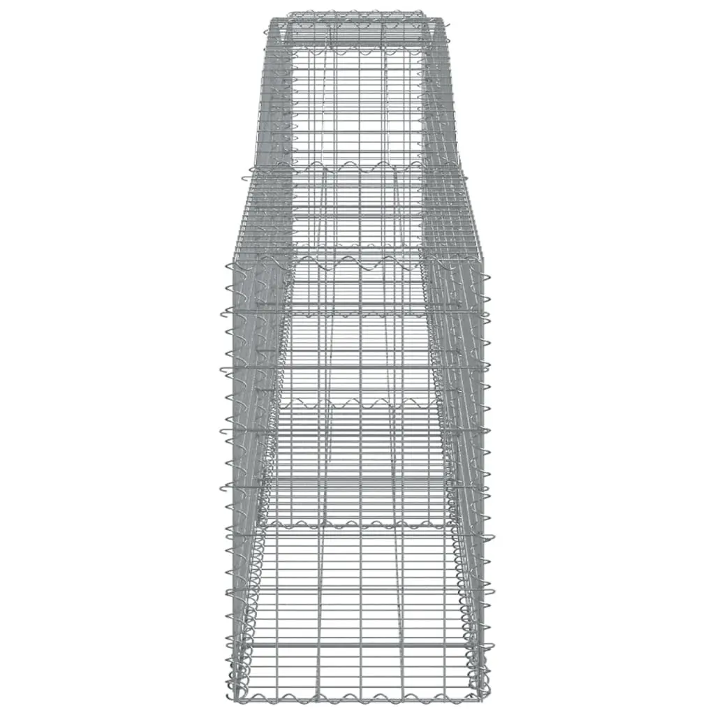 Arched Gabion Baskets 4 pcs Garden Barrier Retaining Wall Decorative Outdoor
