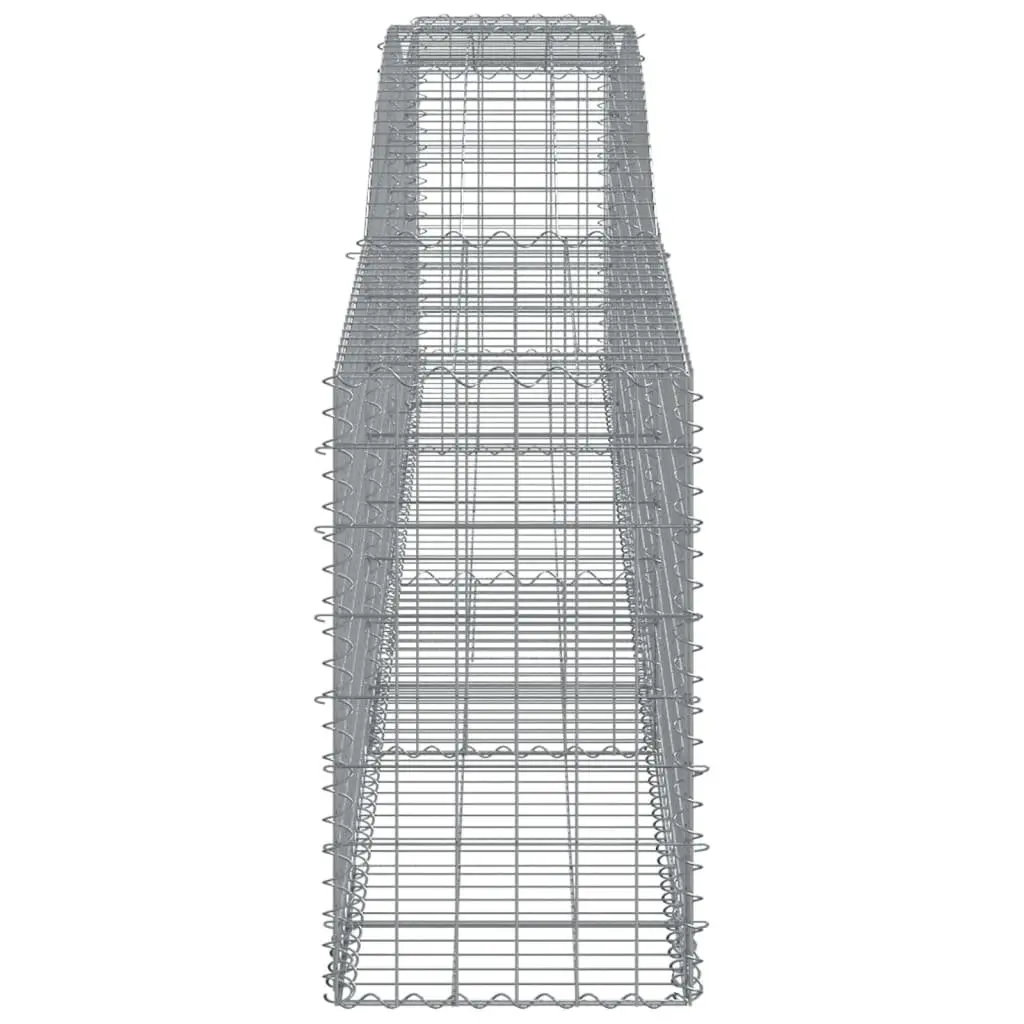 Arched Gabion Baskets 5 pcs 400x50x80/100 cm Garden Retaining Wall Barrier